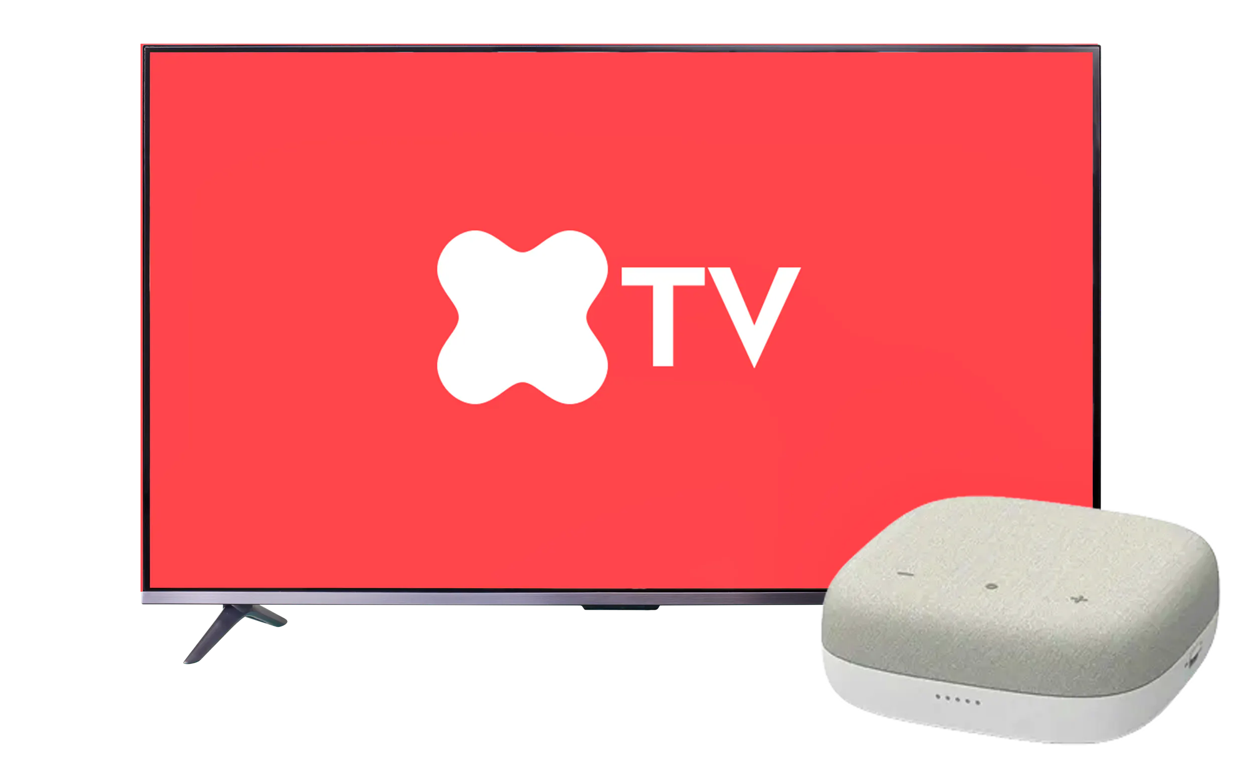 Fernseher mit Wingo TV Logo und Wingo TV-Box